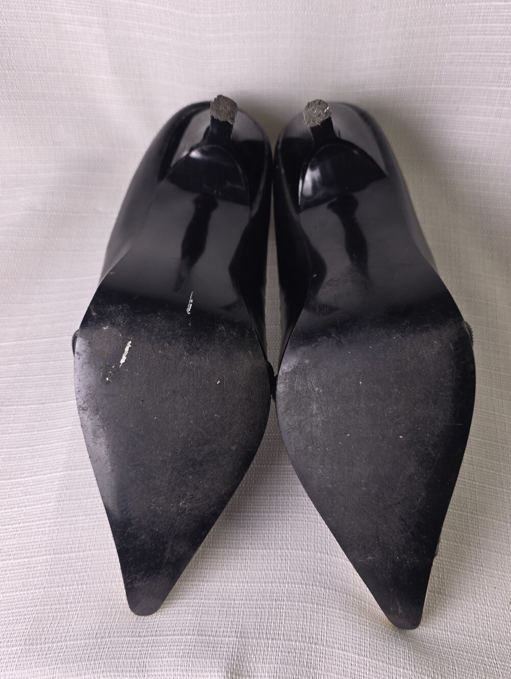 Vintage Frederick's Of Hollywood Black and White Pointed Toe Women's Heels 8.5 M - Picture 9 of 12
